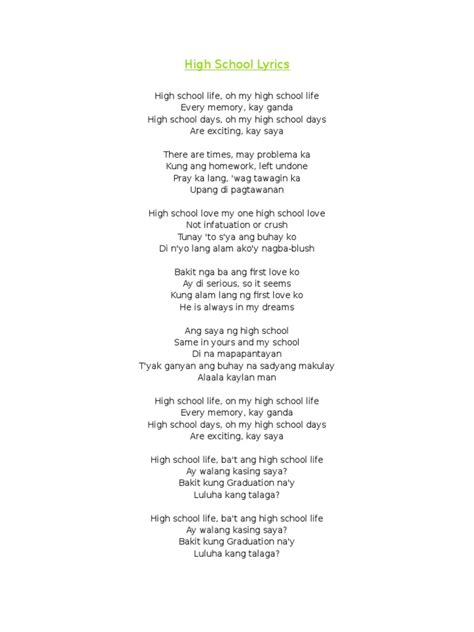 jashs hymn|High School Life Song & Lyric.